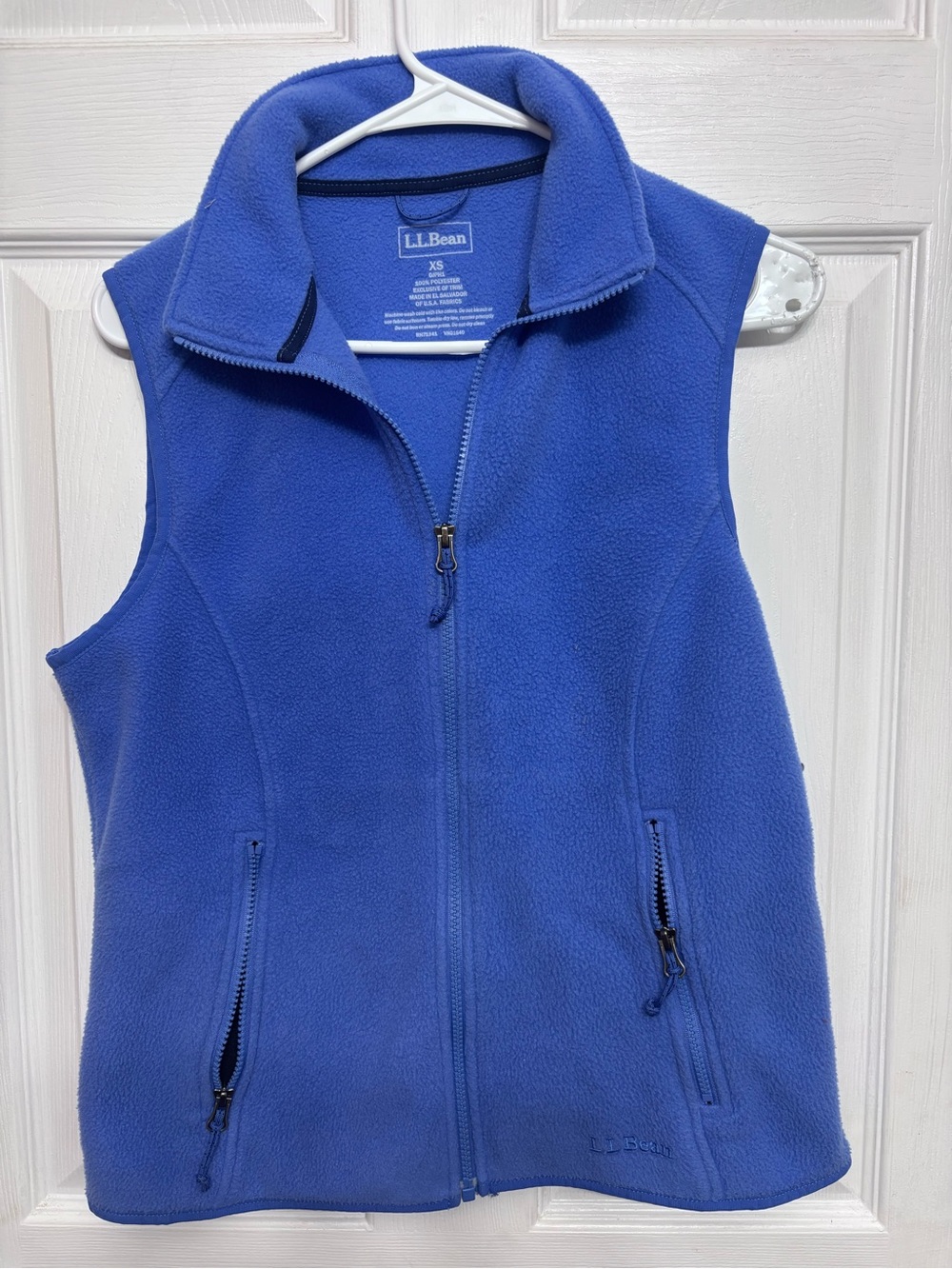 L.L. Bean light Blue/purple Fleece Vest
